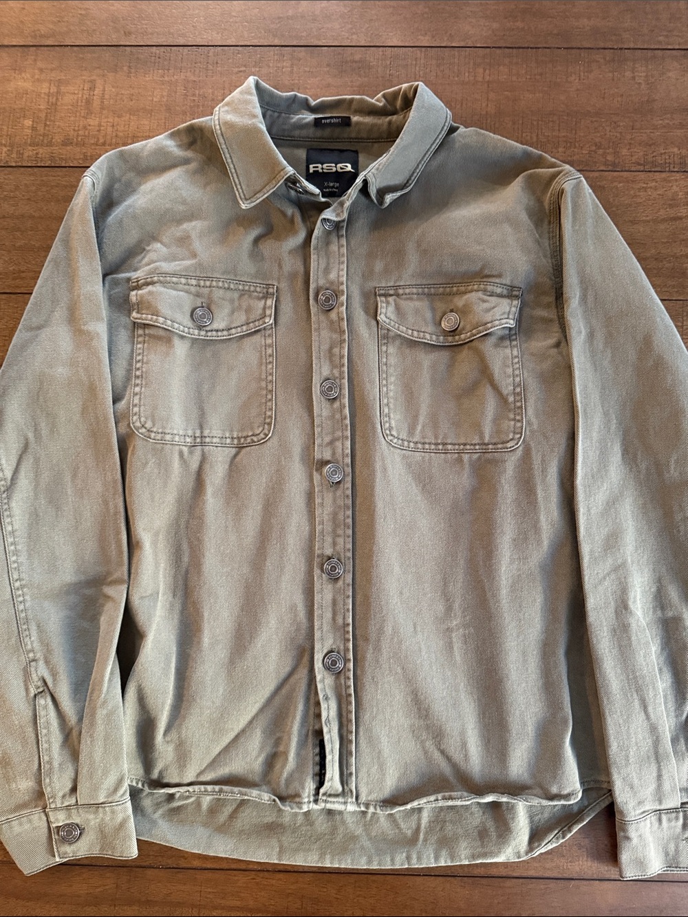 RSQ Men's Olive Utility Shirt Jacket